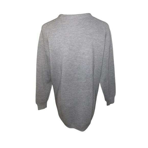 J.Crew Gray Stretch 100% Merino Wool Tunic Sweater Size Small Soft Pockets - Picture 4 of 6